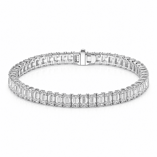 14CT Emerald Cut Tennis Bracelet