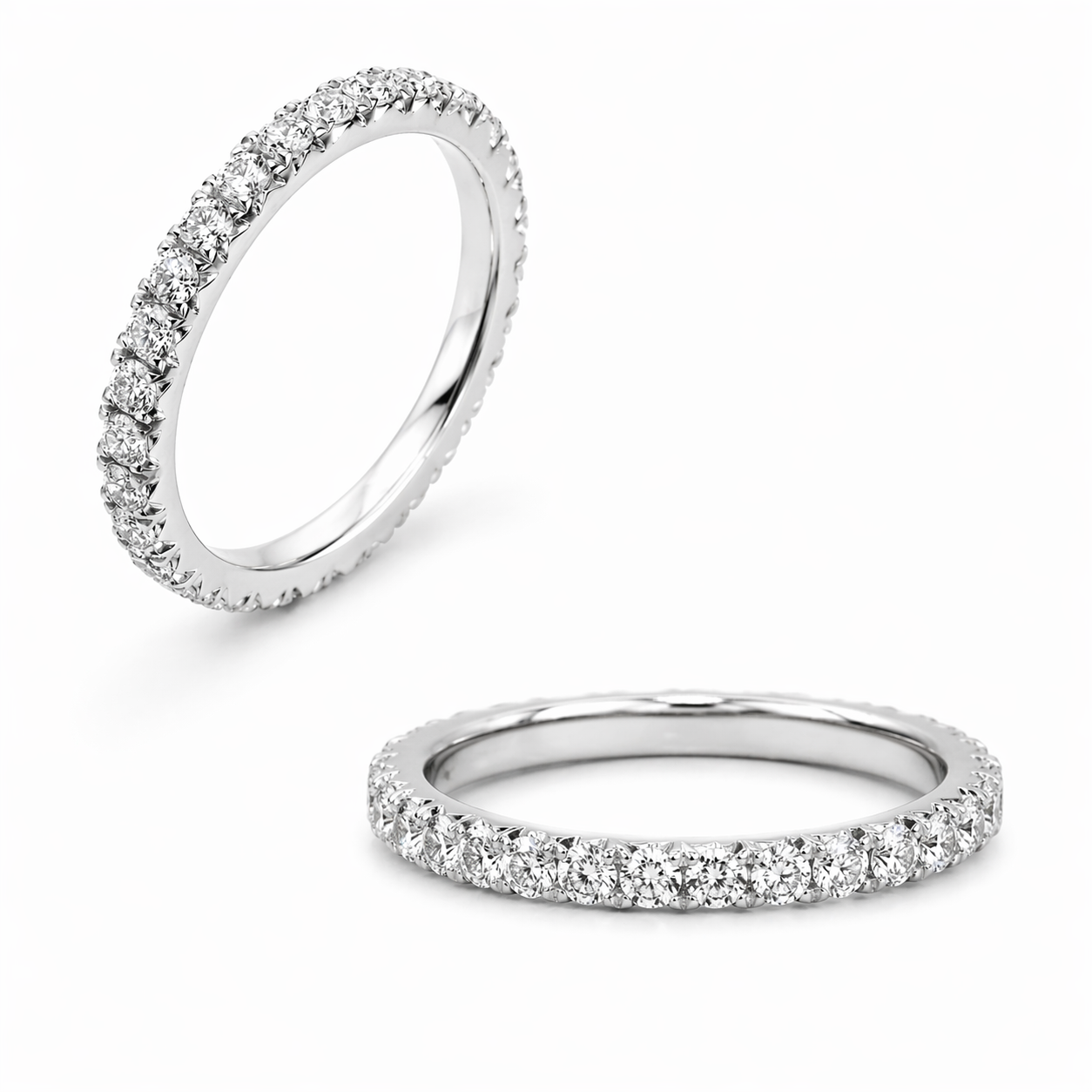 Lucy - Wedding Band 14K White Gold Nura Lab