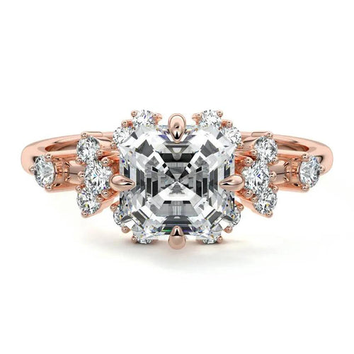 Paytan - Unique Asscher Lab Grown Diamond Engagement Ring Raphana Jewellery