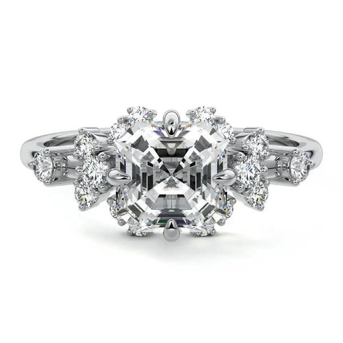 Paytan - Unique Asscher Lab Grown Diamond Engagement Ring Raphana Jewellery