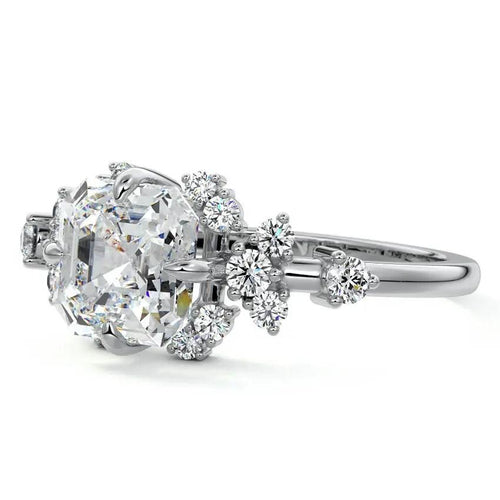Paytan - Unique Asscher Lab Grown Diamond Engagement Ring Raphana Jewellery