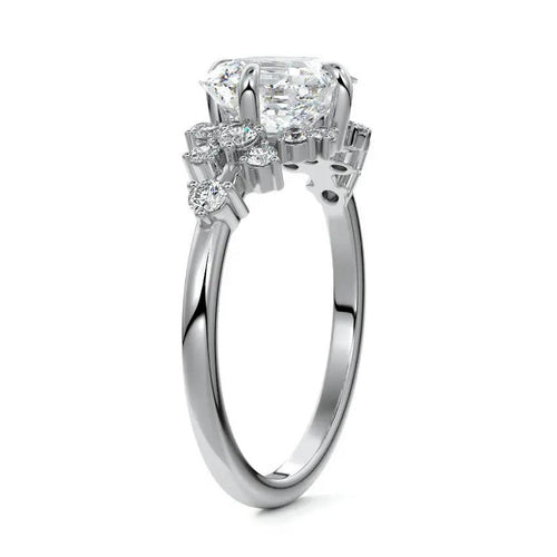 Paytan - Unique Asscher Lab Grown Diamond Engagement Ring Raphana Jewellery