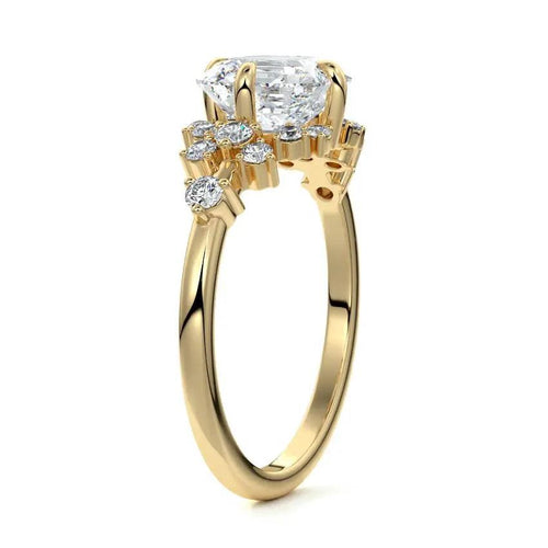 Paytan - Unique Asscher Lab Grown Diamond Engagement Ring Raphana Jewellery