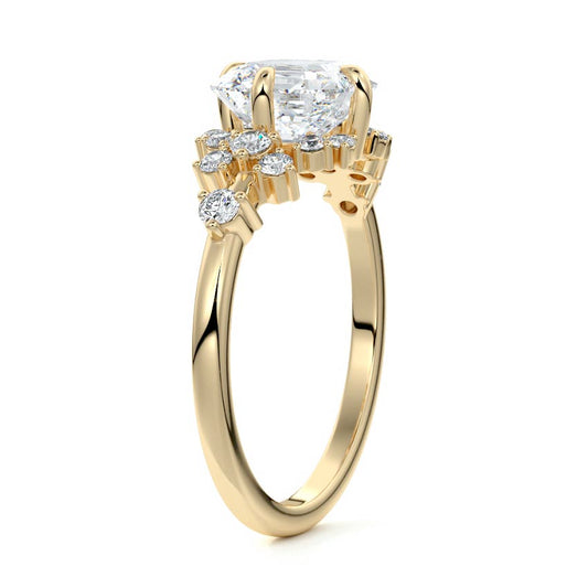 Paytan - Unique Asscher Lab Grown Diamond Engagement Ring