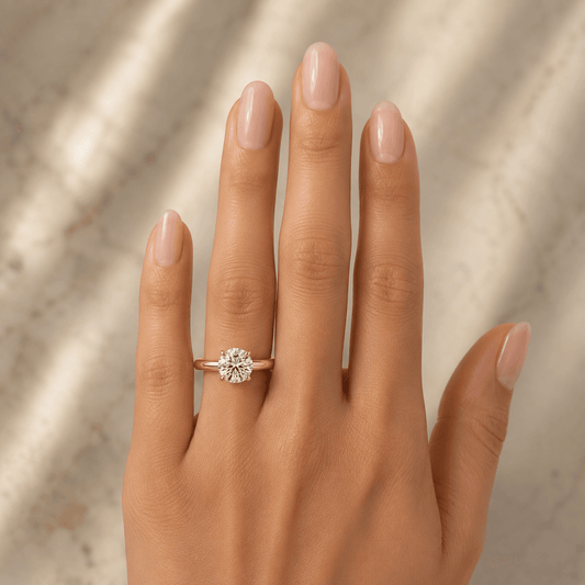 Rose - Round Solitaire Lab Grown Diamond Engagement Ring