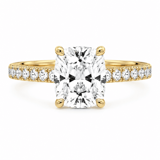 Naomi -  Cushion Pavé Lab Grown Diamond Engagement Ring