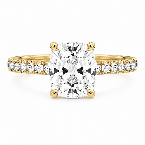 Naomi - Cushion Pavé Lab Grown Diamond Engagement Ring