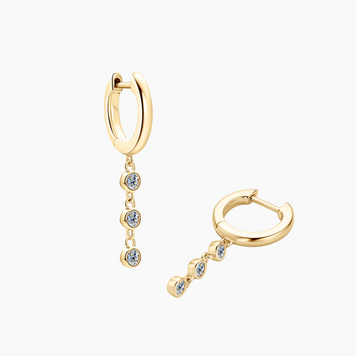 Celestia Tassel Moissanite Earrings by Nura Lab