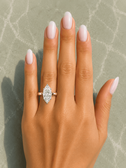 Gem - Marquise Lab Grown Diamond Solitaire Engagement Ring