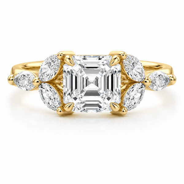 Veronica - Vintage Asscher Lab Grown Diamond Engagement Ring