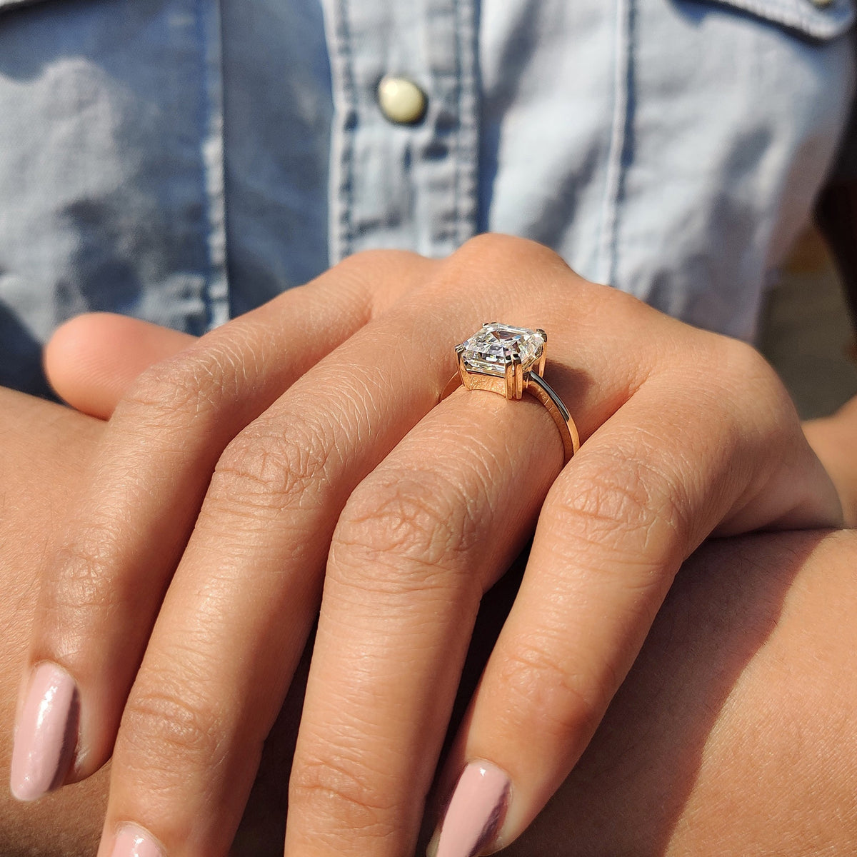 Genevieve Dawn - Solitaire Asscher Cut Engagement Ring