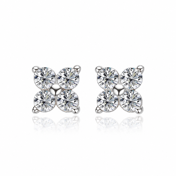 Yuna - 4-Leaf Clover Moissanite Earrings