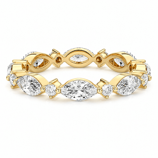 Eloise - Eternity Lab Grown Diamond Wedding Band Marquise Cut