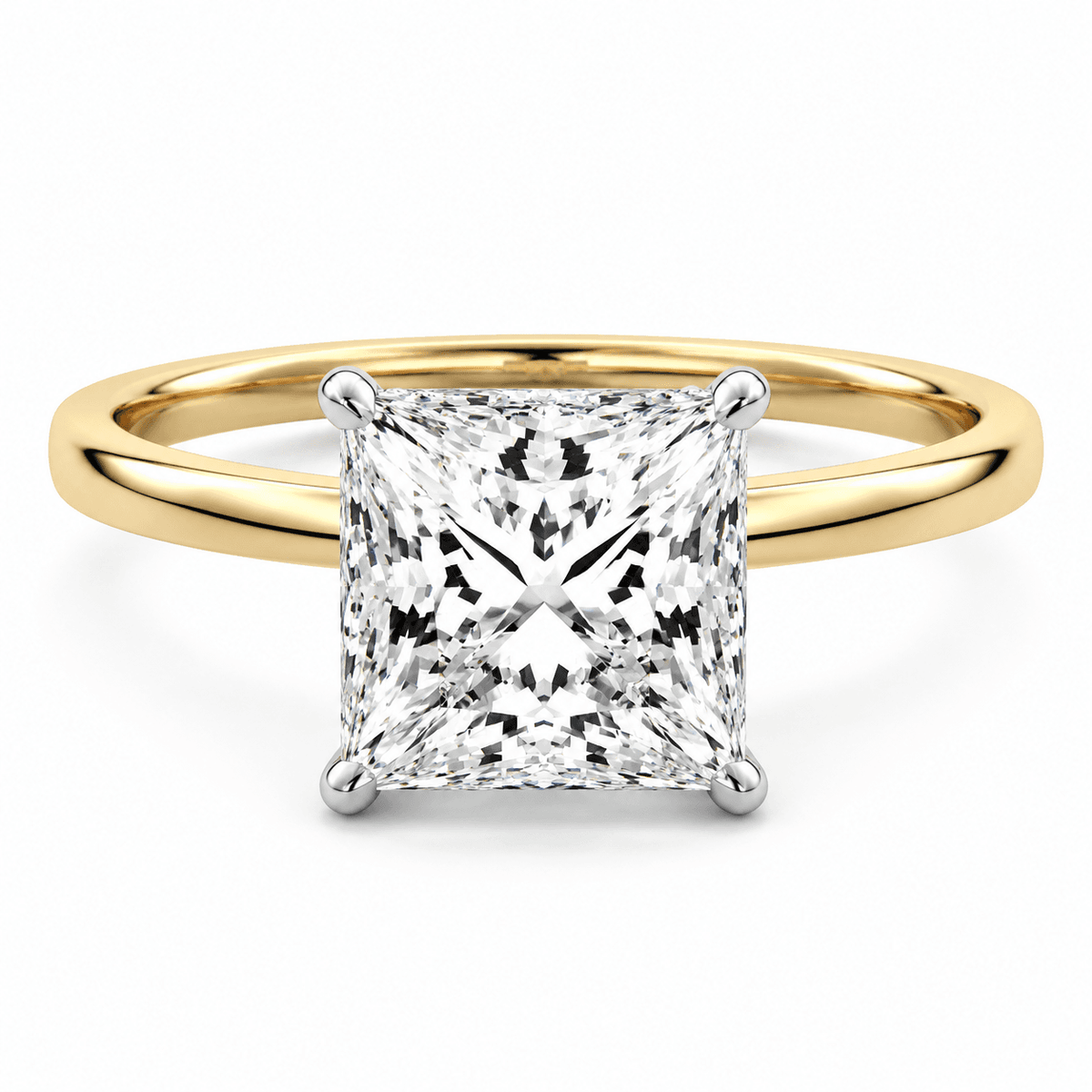 Aurora - Princess Solitaire Lab Grown Diamond Engagement Ring - image 1