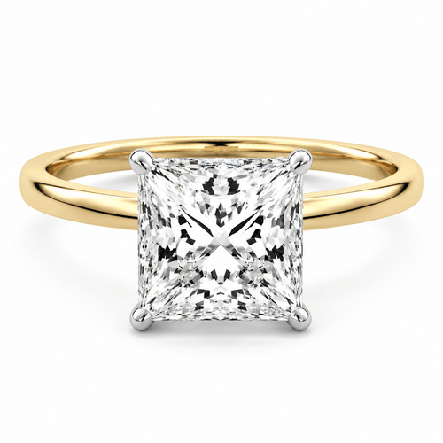 Aurora - Princess Solitaire Lab Grown Diamond Engagement Ring - image 1