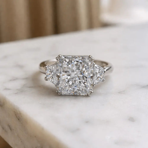 5 Carat Three Stone Engagement Ring Raphana Jewellery