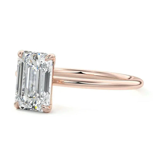 Courtney - Emerald Lab Grown Diamond Solitaire Engagement Ring Raphana Jewellery