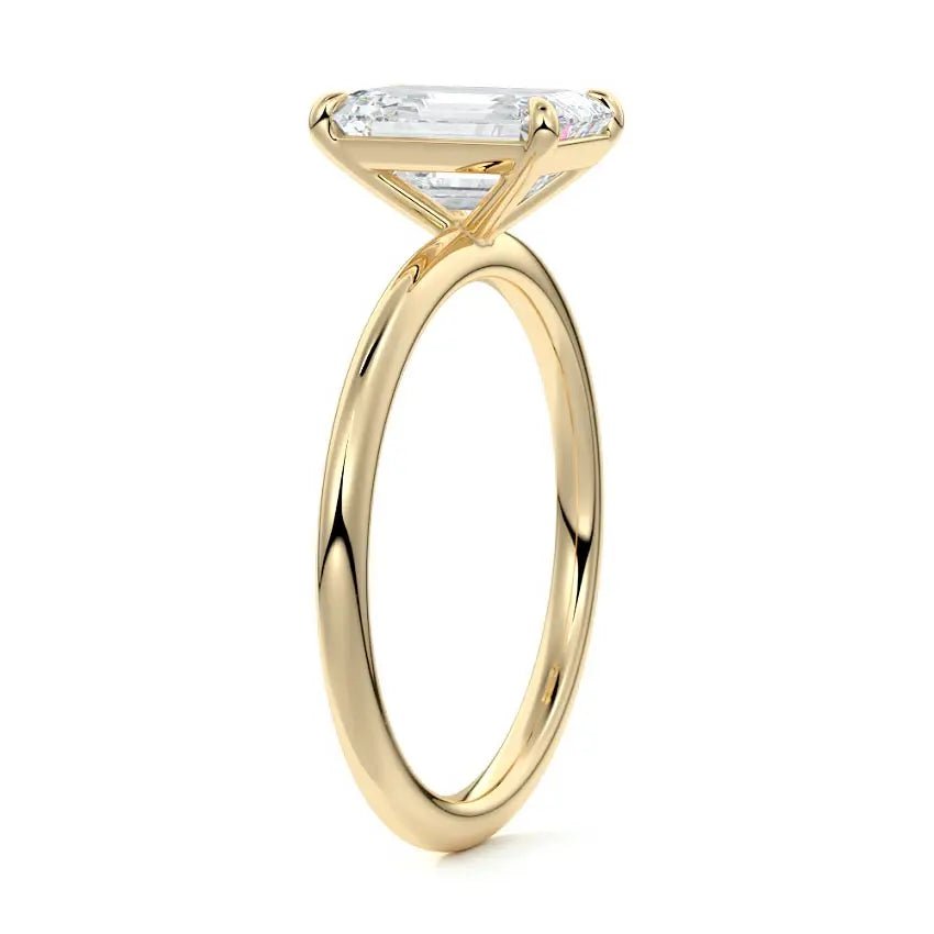 Courtney - Emerald Lab Grown Diamond Solitaire Engagement Ring