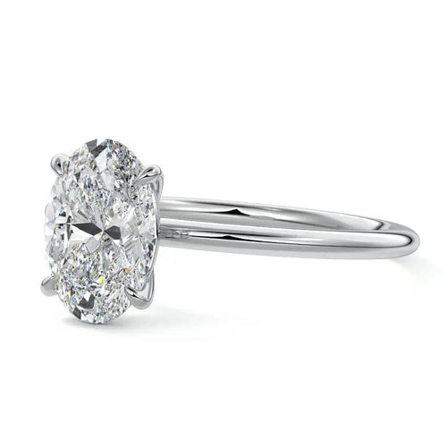2ct Oval Cut Moissanite Engagement Ring Nura Lab