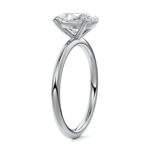 2ct Oval Cut Moissanite Engagement Ring Nura Lab