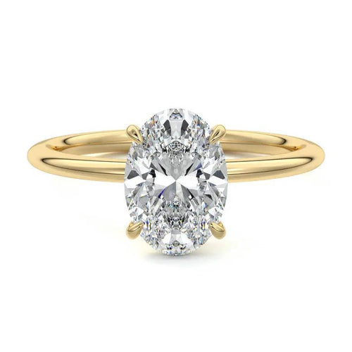 2ct Oval Cut Moissanite Engagement Ring Nura Lab