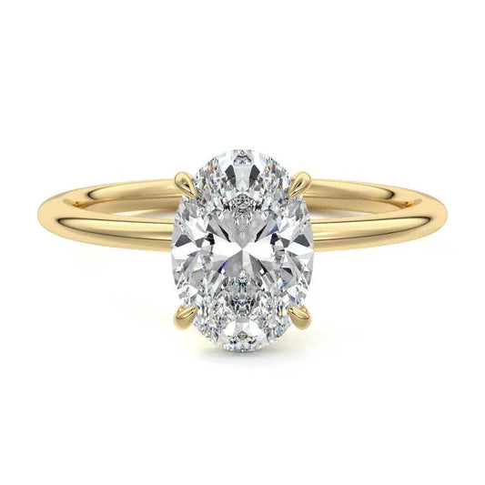 2ct Oval Cut Moissanite Engagement Ring Nura Lab