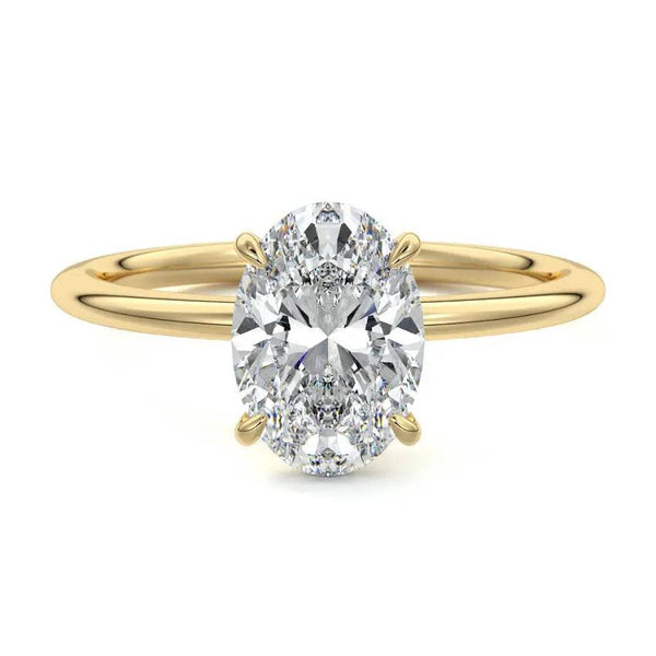 Kayte - Oval Cut Solitaire Moissanite Engagement Ring