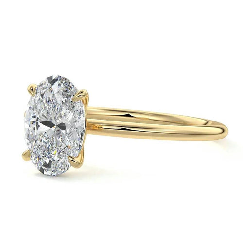 2ct Oval Cut Moissanite Engagement Ring Nura Lab