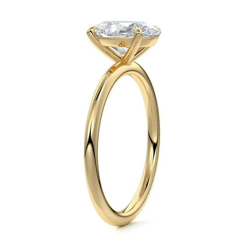 2ct Oval Cut Moissanite Engagement Ring Nura Lab