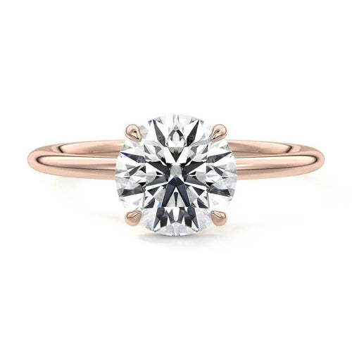 2ct Round Cut Moissanite Engagement Ring Nura Lab