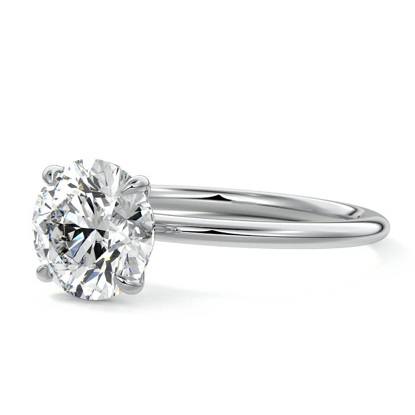 2ct round cut moissanite engagement ring in white gold NZ