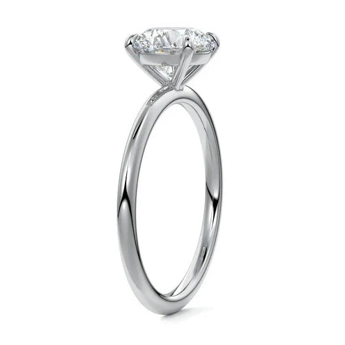 2ct round cut moissanite engagement ring in white gold NZ