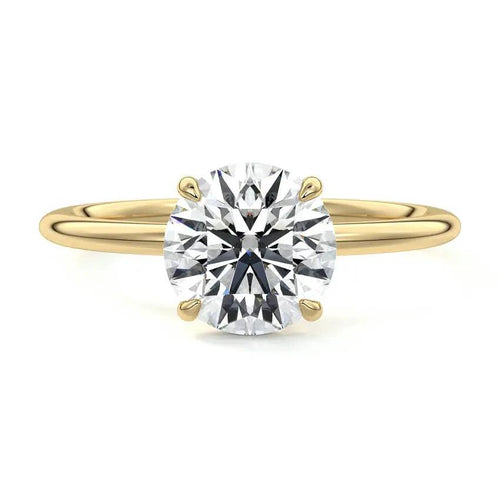 2ct Round Cut Moissanite Engagement Ring Nura Lab
