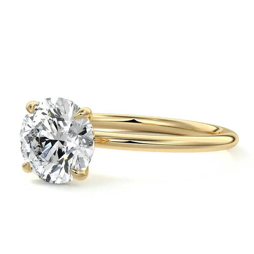 2ct Round Cut Moissanite Engagement Ring Nura Lab