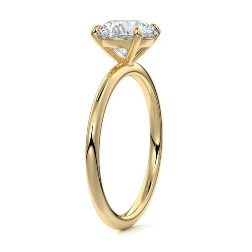 2ct Round Cut Moissanite Engagement Ring Nura Lab