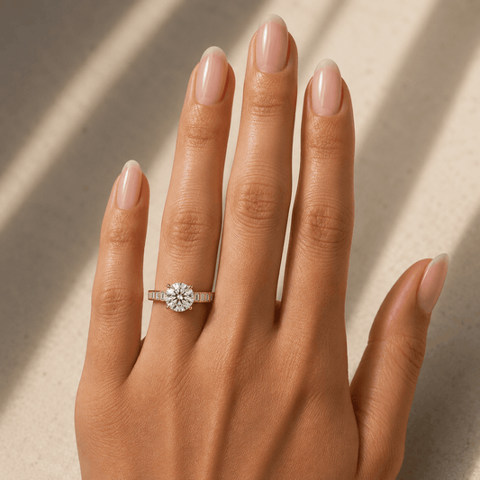 Magnolia - Fluted Lab Grown Diamond Engagement Ring