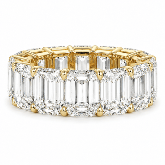 Milah - Eternity Emerald Cut Wedding Ring Lab Grown Diamond