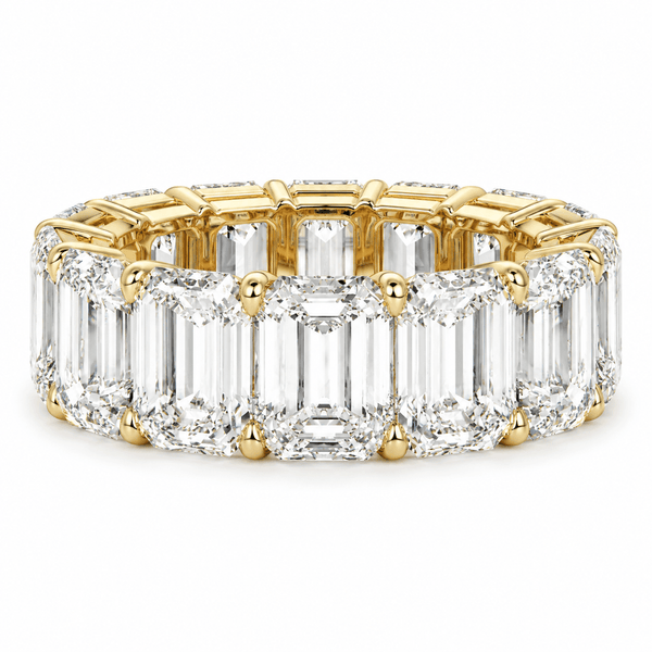 Milah - Eternity Emerald Cut Wedding Ring Lab Grown Diamond