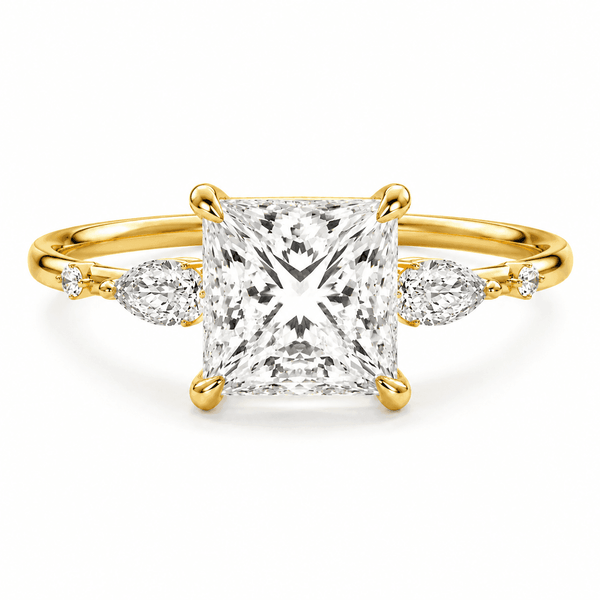 Nikki - Princess Side Stone Lab Grown Diamond Engagement Ring