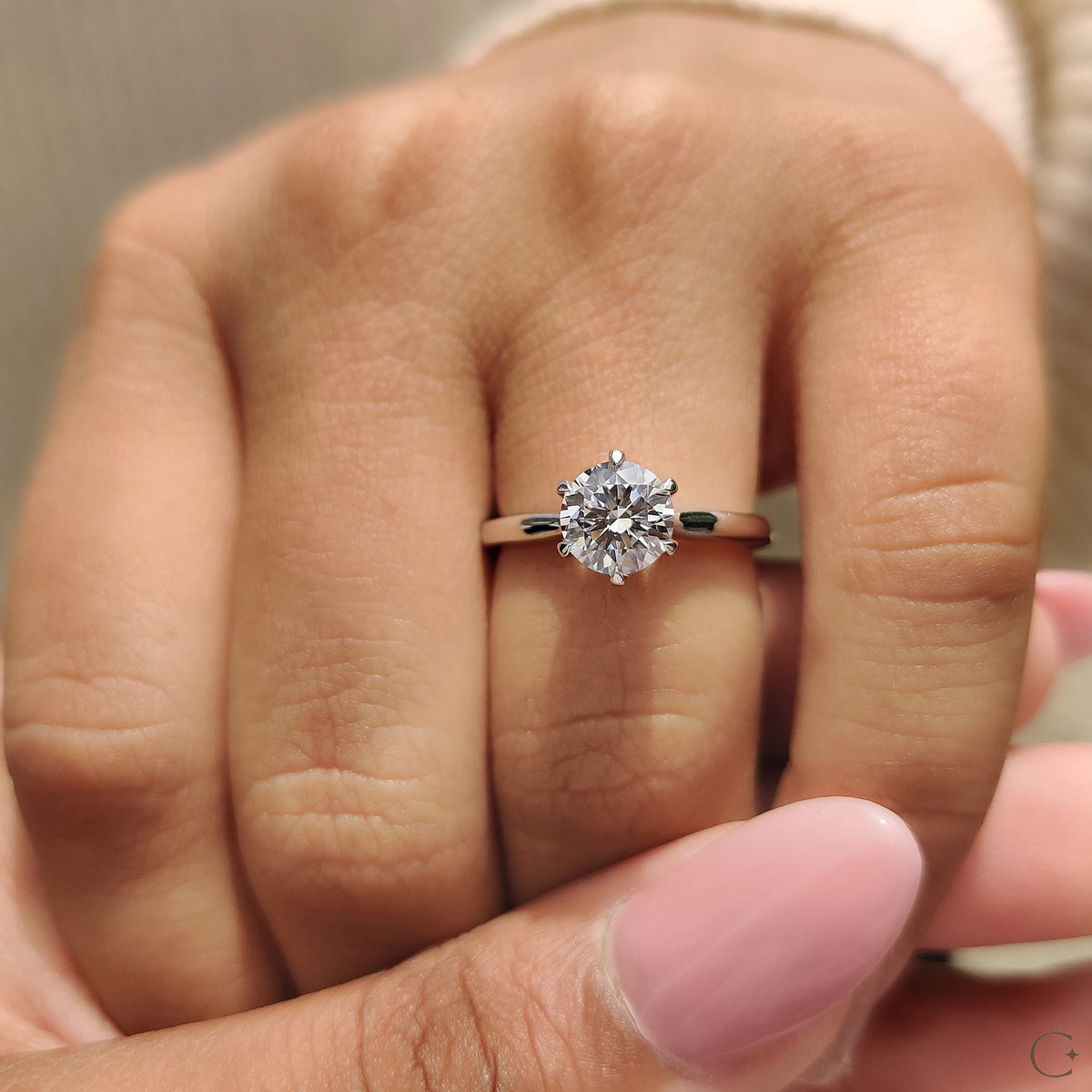 Violette Fern - Brilliant Round Solitaire Engagement Ring