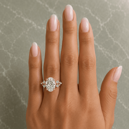 Juliet - Oval Lab Grown Unique Diamond Ring