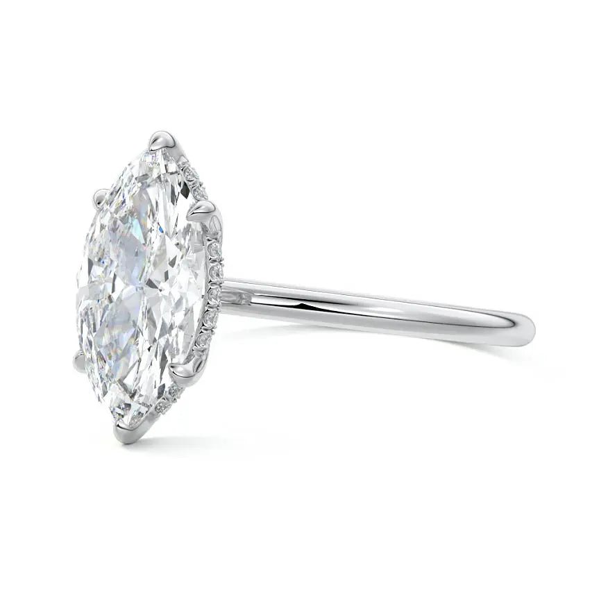 Cullen Jewellery Sydney - White Gold Engagement Ring - Sideview 