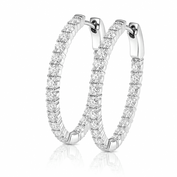 2.45CT Oval Medium Hoops