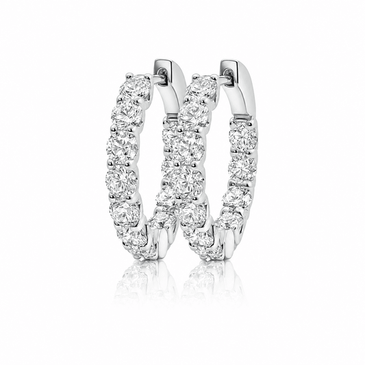 3.50CT 15mm Huggie Earrings