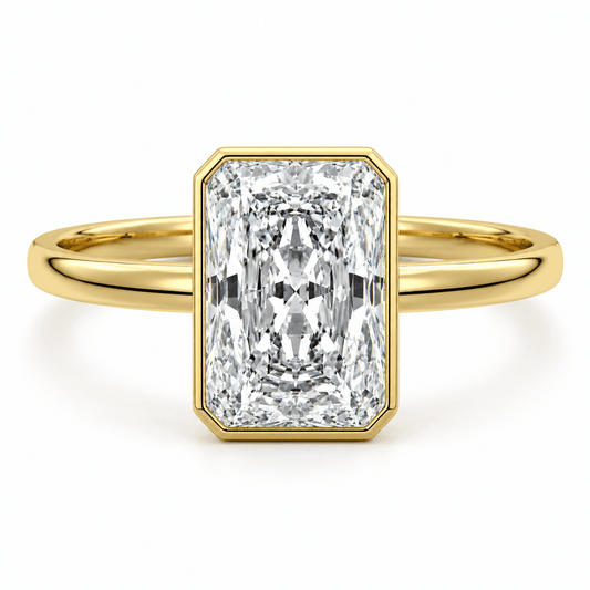 Moana - Radiant Bezel Lab Grown Diamond Engagement Ring