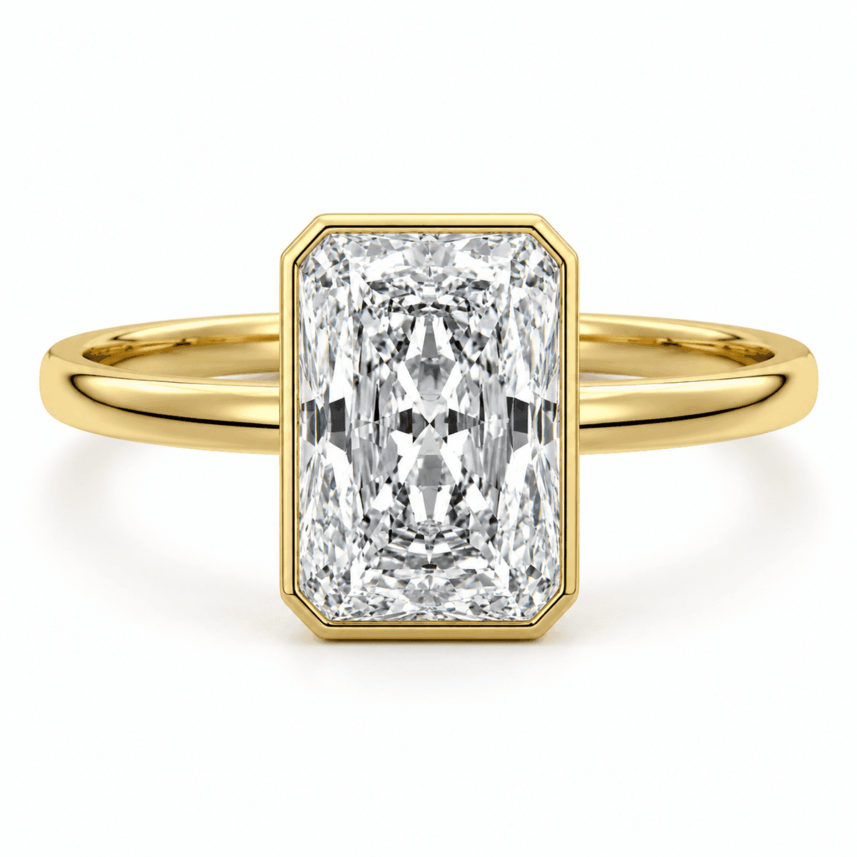 Moana - Radiant Bezel Lab Grown Diamond Engagement Ring - image 1