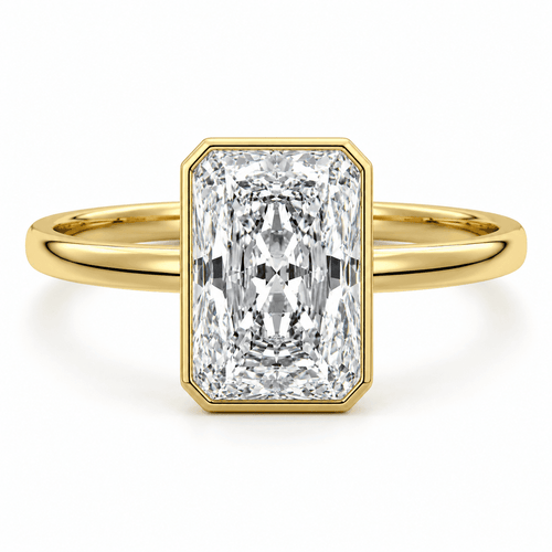 Moana - Radiant Bezel Lab Grown Diamond Engagement Ring - image 1