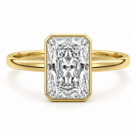 Moana - Radiant Bezel Lab Grown Diamond Engagement Ring - image 1