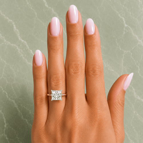 Aurora - Princess Solitaire Lab Grown Diamond Engagement Ring - image 2