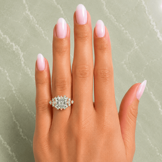 Paytan - Unique Asscher Lab Grown Diamond Engagement Ring